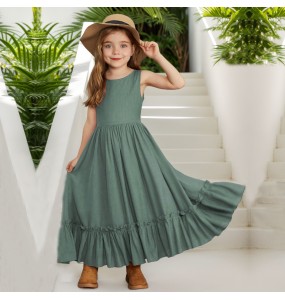 New Girls Summer Dress Cotton Flower Baby Kids Wedding Lace Princess Party Dress Teenager Children Clothes for 3 4 6 8 10 12y