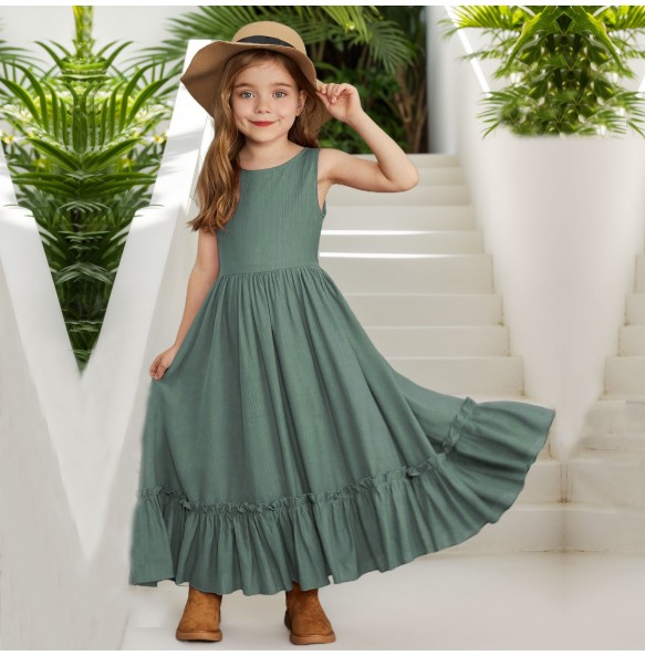 New Girls Summer Dress Cotton Flower Baby Kids Wedding Lace Princess Party Dress Teenager Children Clothes for 3 4 6 8 10 12y