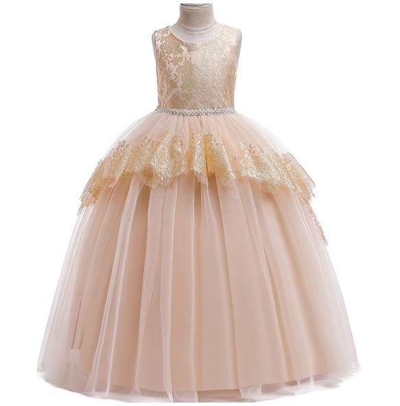 Baby Girl Princess Flower Wedding Party Dress Ball Gown Kids Dresses For 4-15 Year Toddler Children Christmas Clothing Winter