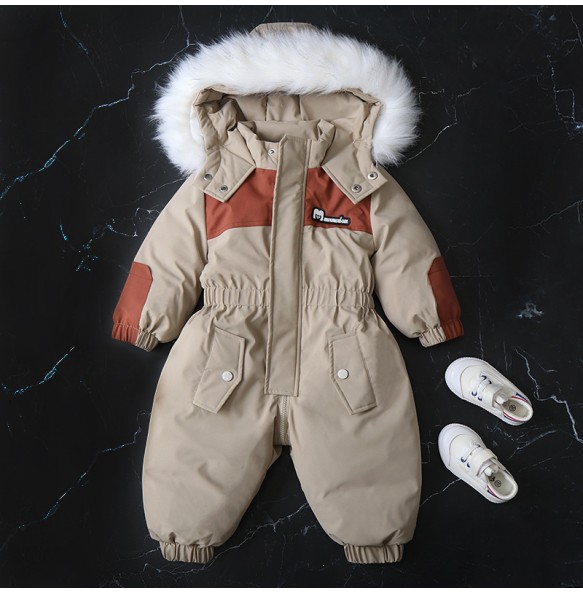 Winter Baby Boys Girls Thick Warm Rompers Toddler Kids Ski Clothes Children SnowSuit Clothing for 1 2 3 4 years