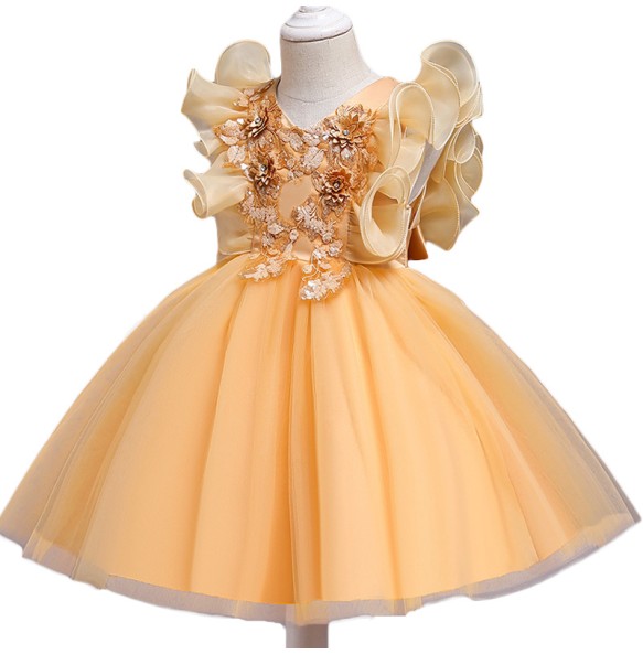 Baby Girls Spring Autumn Embroider Flower Wedding Princess Party Tutu Dresses Children Kids Chirstmas Vestidos Costume Clothing