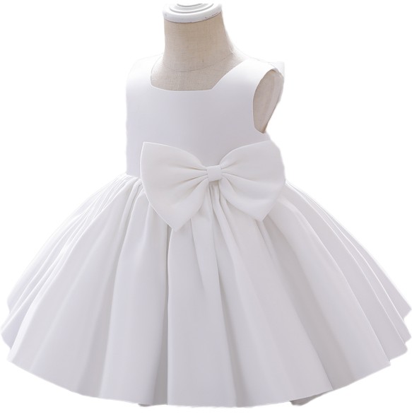 Flower Baby Girls Wedding Birthday Bownot Dresses Clothing Toddler Kids Princess Party Ball Gown Dress Costume Clothes for 1-10y