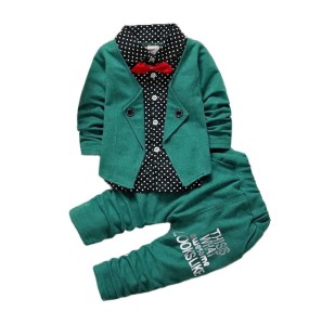 Kids Thinner Clothes Sets Spring Autumn Tracksuit Baby Boys Kid Long Sleeve Gentleman Suits Children T Shirt Pants Clothing Sets