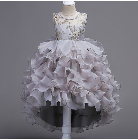 Baby Girls Princess Lace Flower Wedding Christmas Party Tutu Dress Children Kids Elegant Vestidos for 4-15Years Teenager Wear