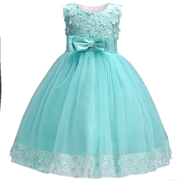 Lace Girls Wedding Party Dresses For Girl's Birthday Baby Kids Costume Evening Ball Dress Teenager Vestidos Clothes