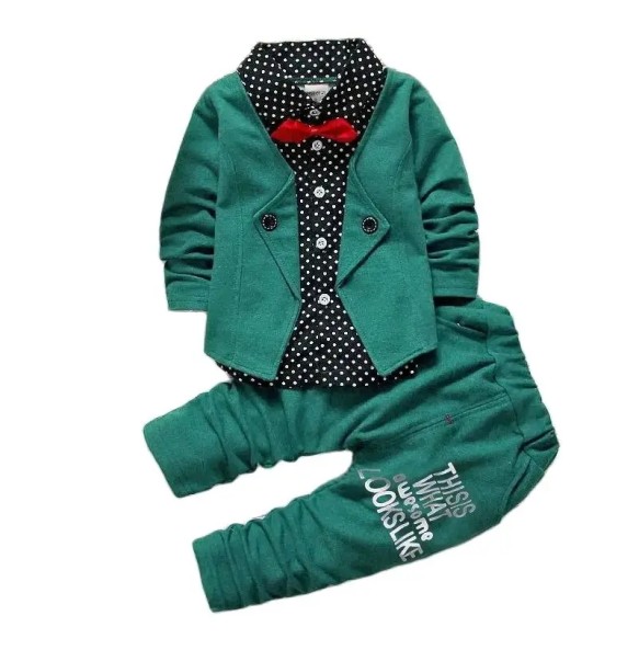 Kids Thinner Clothes Sets Spring Autumn Tracksuit Baby Boys Kid Long Sleeve Gentleman Suits Children T Shirt Pants Clothing Sets