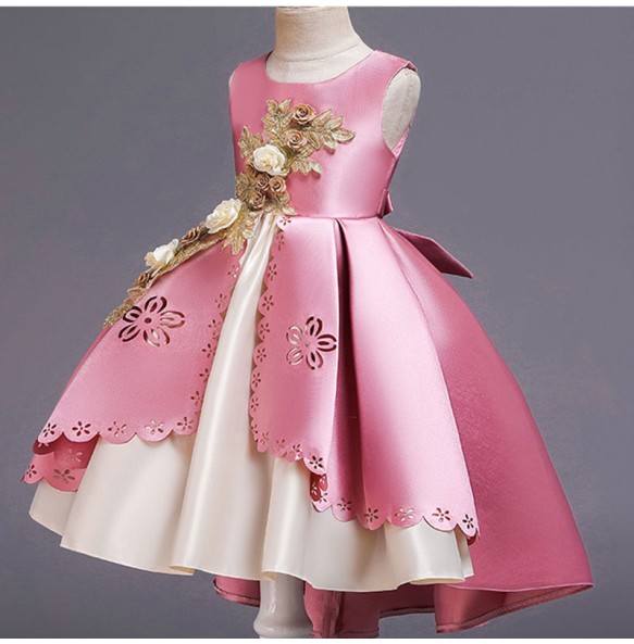 New Baby Girls Flower Dress Christmas Princess Wedding Elegant Kids Elegant Dresses Children Clothing Party Costume Clothes