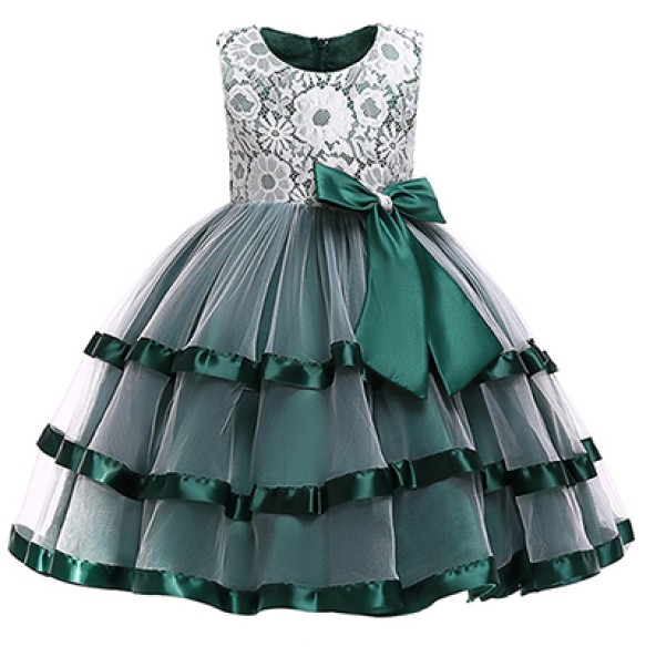 Baby Girls Dress Christmas Vestidos Costumes Princess Girl's Lace Flower Dresses Ball Gown Pageant Party Dress Children Clothing