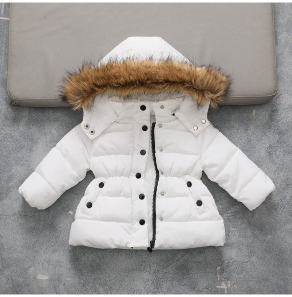 Children Kids Winter Thick Hooded Outerwear Baby Boys Girls Jacket Coat Christmas Warm Parka Cotton-Padded Clothes Snow Wear