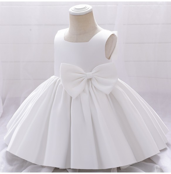 Flower Baby Girls Wedding Birthday Bownot Dresses Clothing Toddler Kids Princess Party Ball Gown Dress Costume Clothes for 1-10y