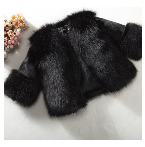 Baby Girls Faux Fur Coat Winter Children Girls Long Sleeve Christmas Jacket Warm Kids Girls Snow Coat Girls Outerwear Clothing