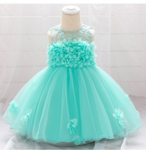 Baby Girl Frist Birthday Baptism Dresses Kids Lace Flower Dress for Little Girls Party Wedding Toddler Infant Christmas Clothing