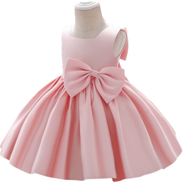 Flower Baby Girls Wedding Birthday Bownot Dresses Clothing Toddler Kids Princess Party Ball Gown Dress Costume Clothes for 1-10y