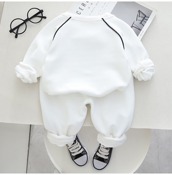 New Arrival Baby Boys Cartoon Bear Hoody T Shirt Pants Clothing Sets Toddler Kids Spring Autumn Causal Sport Clothes Sets