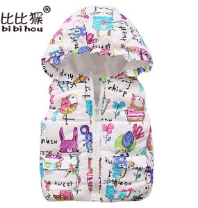 Children Vests For Girls Toddler Kids Hooded Vest Christmas Thin Soft Jacket Coat Autumn Winter Baby Girl Waistcoat Outerwear