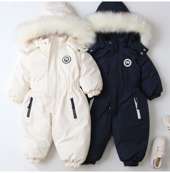 Winter Baby Boys Girls Thick Warm Rompers Toddler Kids Ski Clothes Children SnowSuit Clothing for 1 2 3 4 years