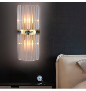 Shell Crystal Rectangle Wall Lamp Simple Corridor Aisle Porch Decoration Bedroom Bedside Night Hotel Indoor Lighting For Home