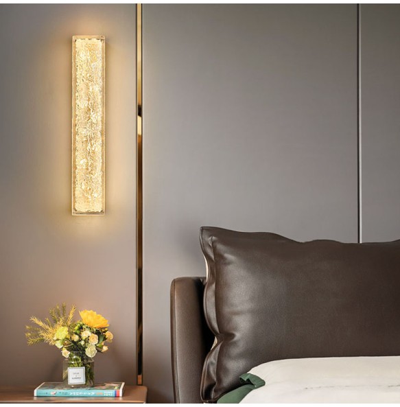 Luxury Resin Wall Lamp Living Room Background Aisle Lamp Postmodern Bedroom Led Stainless Steel Bedside Led Lighting