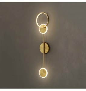 Modern Round Shaped Wall Lamp Living Room Light Luxury Bedroom Minimalist Background Creative Nordic Strip Led Bedside Lighting