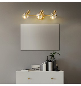 Modern Gold Luxury Crystal Wall Lamp Living Room Decoration Study Bedroom Bathroom Mirror Front Home Led Indoor Light Fixture