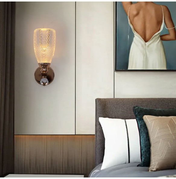 Modern Gold Luxury Minimalist Wall Lamp LED Light For Living Room  Bedroom Bedside Background Corridor Aisle Indoor Fixtures