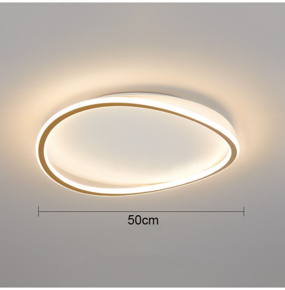 Simple Design Modern Round Wave Ceiling Lamp Household Study Room Living  Dector  Warm Bedroom Led Indoor Lighting For Home