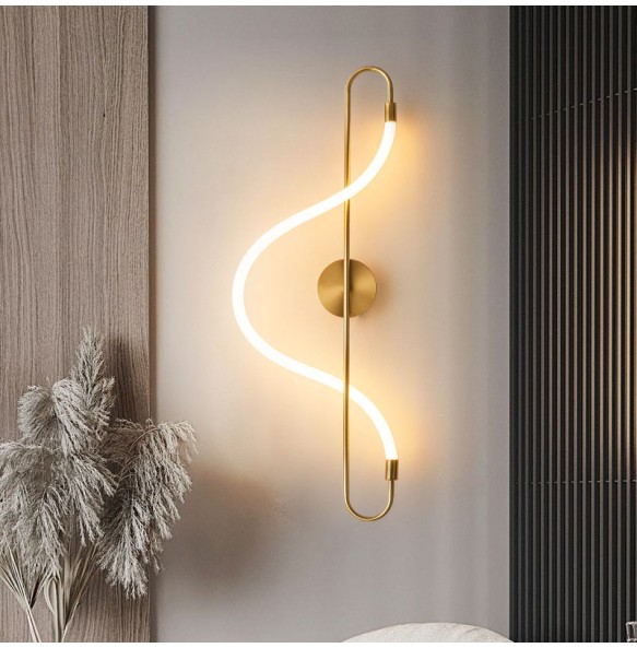 Minimalist Restaurant Lamp Tube Winding Line Wall Lamp Dining Table Musical Note Art Designer Creates Personalized Led Lighting