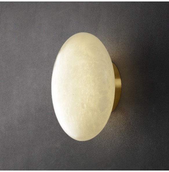 Oval Marble Wall Lamp Bedroom Bedside Living Room Background Dector Hotel Restaurant Aisle Corridor Balcony Led Lighting