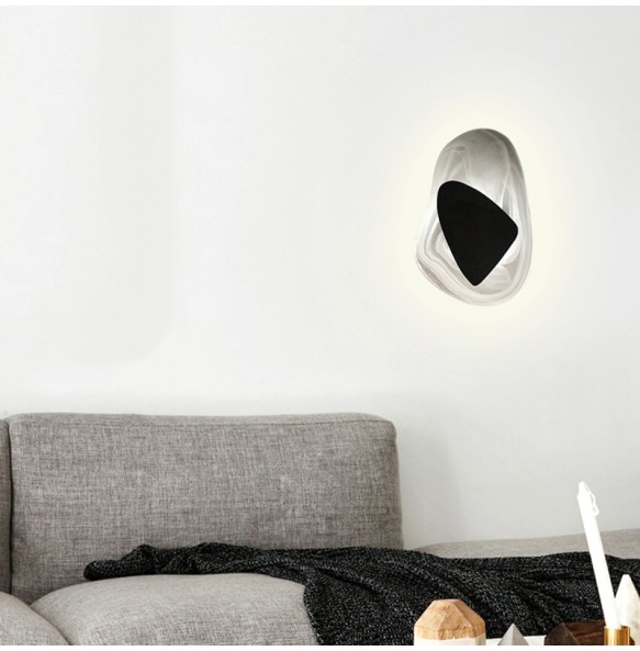 Nordic Modern Creative Design Marble Wall Lamp Living Room Bedroom Bedside Hotel Aisle Shell-Shaped Led Lights