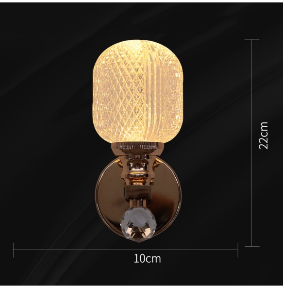 Modern Gold Luxury Minimalist Wall Lamp LED Light For Living Room  Bedroom Bedside Background Corridor Aisle Indoor Fixtures