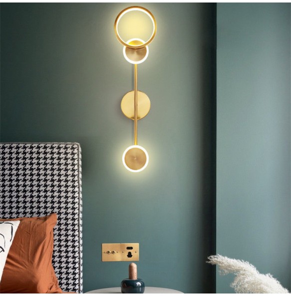 Minimalist Wall Lamp Bedroom Bedside Nordic Living Room Decoration Background Hotel Modern Light Aisle Indoor Lighting For Home