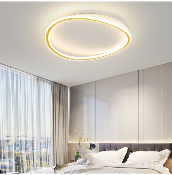 Simple Design Modern Round Wave Ceiling Lamp Household Study Room Living  Dector  Warm Bedroom Led Indoor Lighting For Home