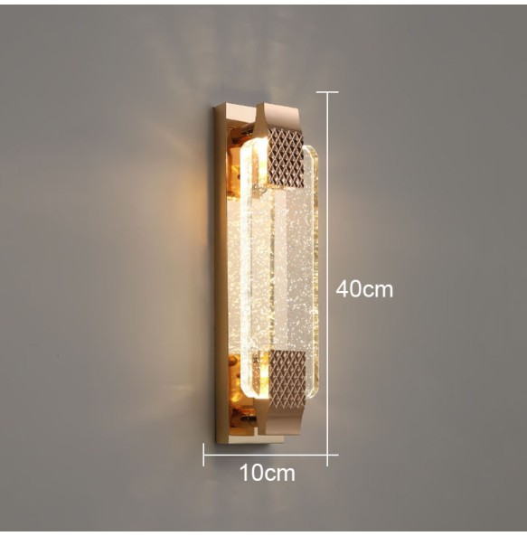 Modern Gold Luxury Rectangular Bubble Wall Lamp Bedroom Bedsides Living Room Tv Background Decoration Indoor Light Fixtures