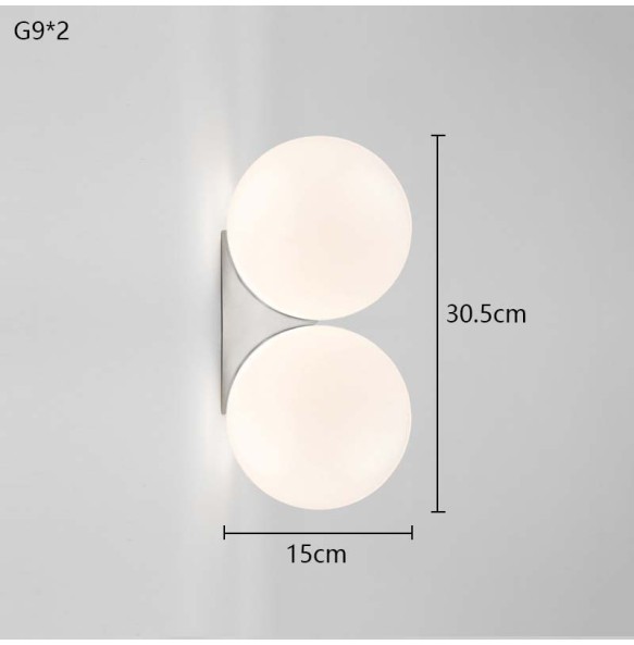 Modern Minimalist Nordic Glass Ball Wall Lamp Living Room Aisle Corridor Bedroom Bedside Light Fixture