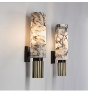 Chinese Style Postmodern Marble Wall Lamp Nordic Minimalist Living Room Bedroom Study Aisle Corridor Porch Indoor Lighting