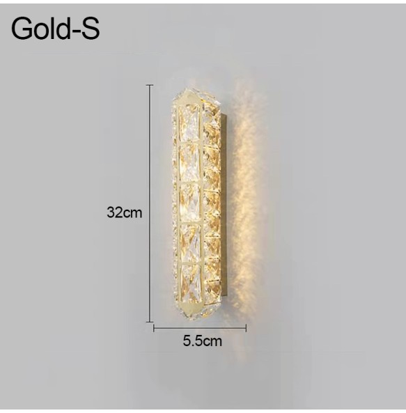 Modern Minimalist Light Luxury Oval Crystal Wall Lamp Living Room Decoration Bedroom Led Indoor Lighting For Home