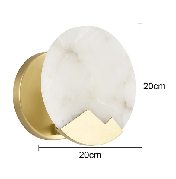 Nordic Minimalist Marble Wall Lamp Living Room Background Wall Creative Dining Room Aisle Balcony Bedroom Bedside Lamp Led Light