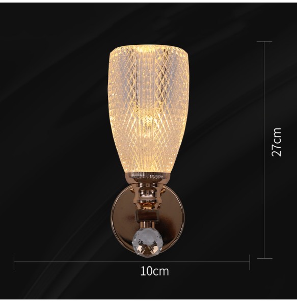 Modern Gold Luxury Minimalist Wall Lamp LED Light For Living Room  Bedroom Bedside Background Corridor Aisle Indoor Fixtures