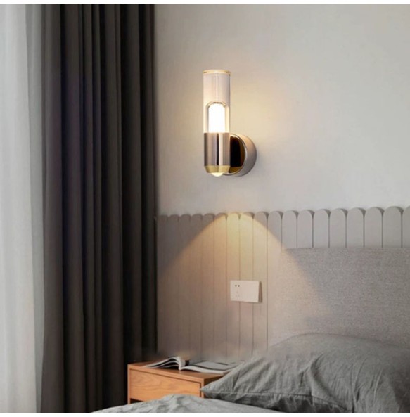 Modern Minimalist High-End Rotatable Bedroom Bedside Transparent Wall Lamp Atmosphere Small Hill Living Room Led Lighting