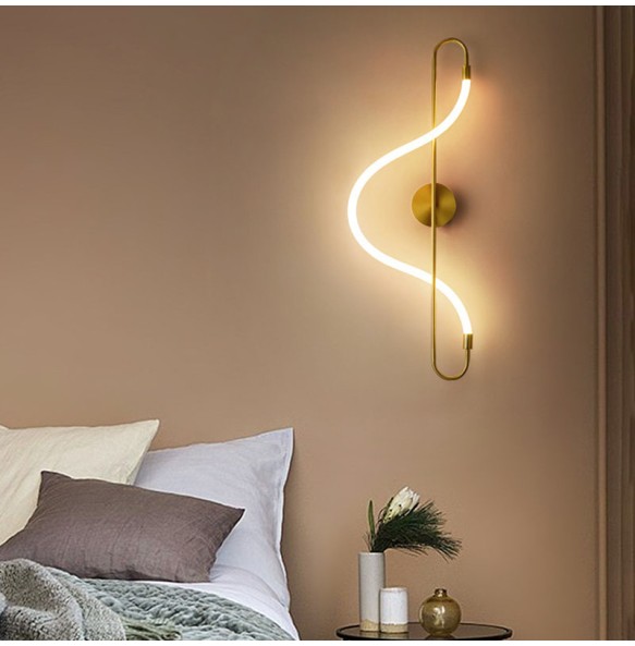 Minimalist Restaurant Lamp Tube Winding Line Wall Lamp Dining Table Musical Note Art Designer Creates Personalized Led Lighting