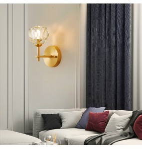 Postmodern Crystal Wall Lamp Luxury Hotel Bedroom Bedside Creative Nordic Living Room Tv Background  Corridor Lighting