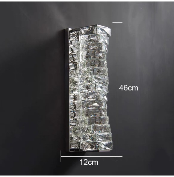 Modern Gold Chrome Luxury Crystal Wall Light Sconce Led Lamp For Living Room Bedroom Tv Background Lights Indoor Home Fixtures