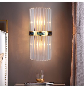 Shell Crystal Rectangle Wall Lamp Simple Corridor Aisle Porch Decoration Bedroom Bedside Night Hotel Indoor Lighting For Home