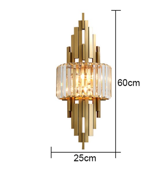 Modern Luxury Hardware Crystal Wall Lamp For Living Room Tv Bedroom Night Lighting Study Decoration  Home Indoor Fixtures