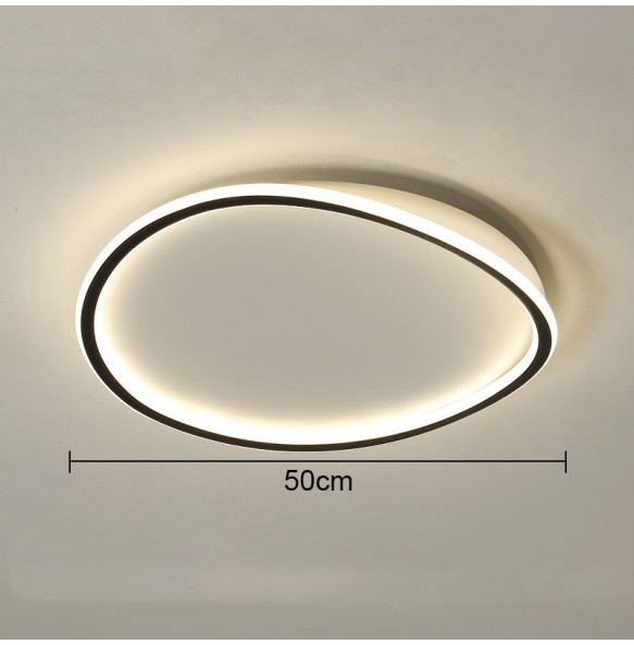 Simple Design Modern Round Wave Ceiling Lamp Household Study Room Living  Dector  Warm Bedroom Led Indoor Lighting For Home