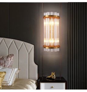 Simple Modern Bedroom Bedside Wall Lamp Luxury Crystal Living Room Background Sconces Staircase Aisle Led Indoor Lighting Home