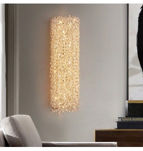 Postmodern Luxury Crystal Wall Lamp Living Room Background Decoration Modern Minimalist Master Bedroom Bedside Indoor Lighting