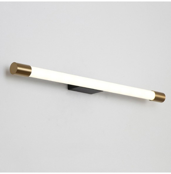 Simple Modern Nordic Black Gold Long Wall Lamp Strip Mirror Front LED Bathroom Lighting Indoor Fixtures