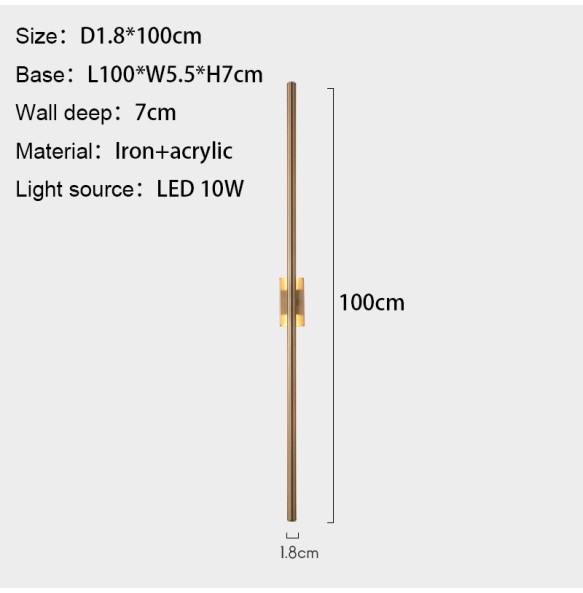 Minimalist Long Line Wall Lamp Simple Modern Bedroom Bedside Hotel Corridor Aisle Living Room Led Porch Indoor Lighting For Home