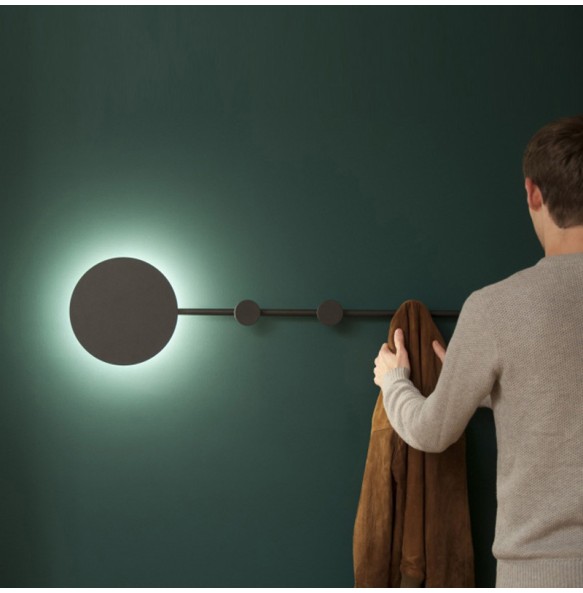 Nordic Minimalist Creative Simple Wall Lamp Modern Bedroom Bedside Entrance Hallway Coat Rack Hook Led Indoor Lighting